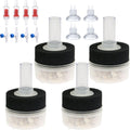 ALEGI 4pcs Small Aquarium Bio Sponge Filter with Suction Cups, Check Valves for 5 Gal, 10 Gal, 20 Gal Breeding Fry Betta Shrimp Fish Tank (Up to 5 Gallon 4 Pcs)