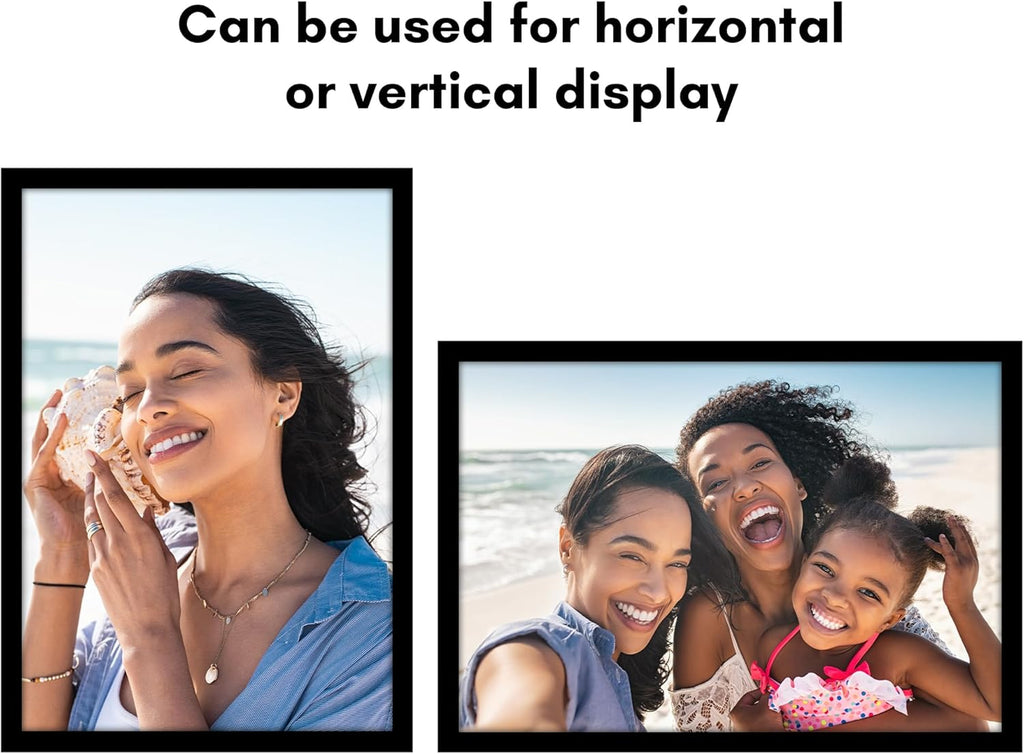 Americanflat 15x22 Picture Frame with Polished Plexiglass - Black Picture Frame - Wide Photo Frames Made of Engineered Wood for Vertical or Horizontal Wall Display - Epic Collection - Black