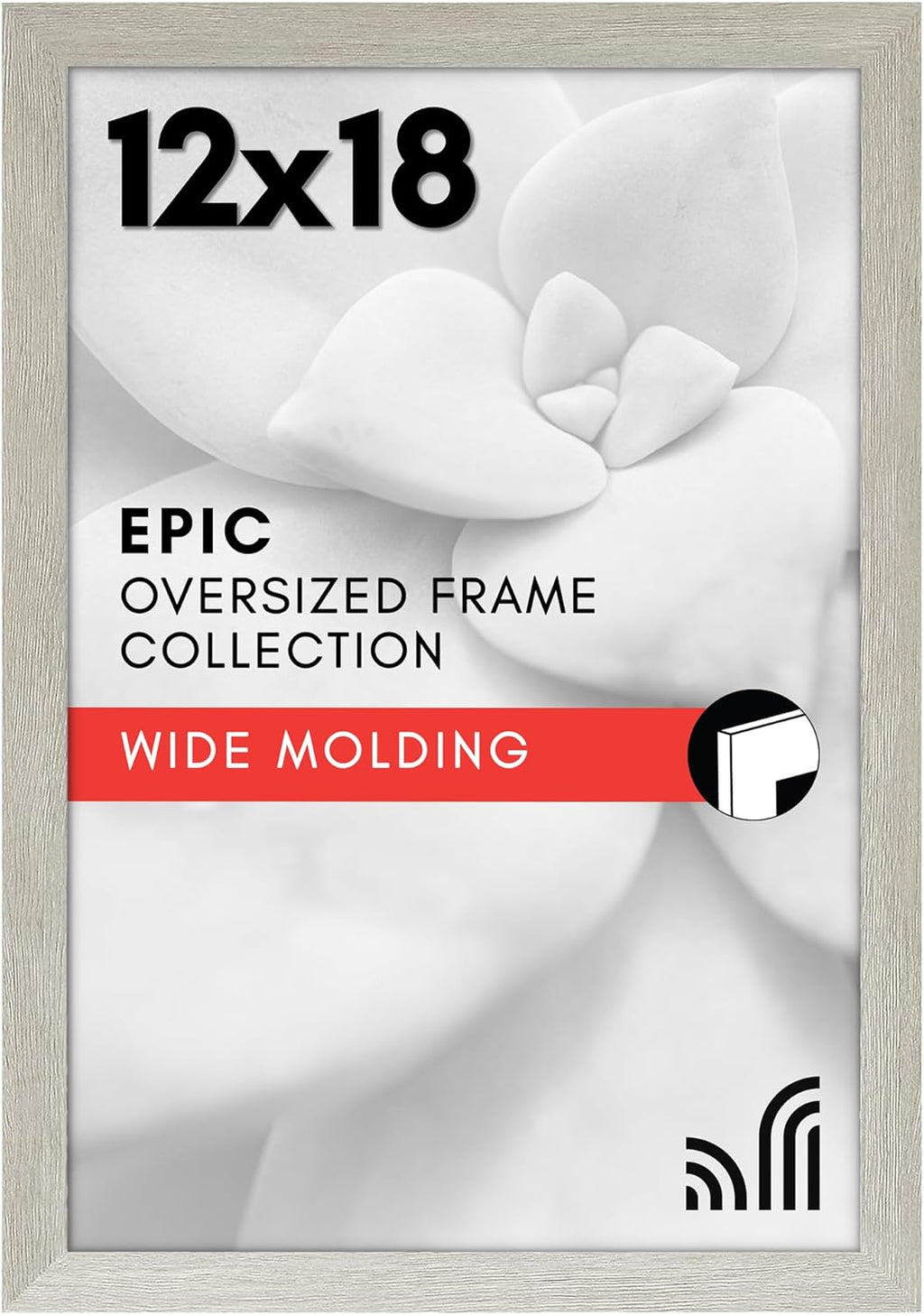 Americanflat 12x18 Poster Frame with Polished Plexiglass - White Picture Frame - Wide Photo Frames Made of Engineered Wood for Vertical or Horizontal Wall Display - Epic Collection - White
