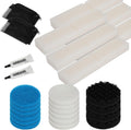 28-Piece Filter Media Replacement Kit，Compatible with Fluval FX2/FX4/FX5/FX6 Aquarium Filters – Including Mesh Bags, Polishing Pads, Silicone Lube,etc