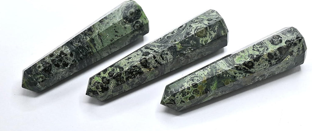Amazing Gemstone Kambaba Jasper Crystal Towers - Natural Healing Crystal Point Obelisk for Reiki Healing and Crystal Grid (3 Inch)