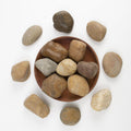 40LB Mixed Stones Pebbles River Rocks, Natural Beach Pebbles,1-2 Inch Decorative River Rocks for Landscaping Garden Paving Plant Rocks Crafting Walkways and Outdoor Decorative Stone