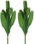 Bluecell 2pcs Real Looking Artificial Cactus Plant DIY Material for Home Decoration Flower Arrangement