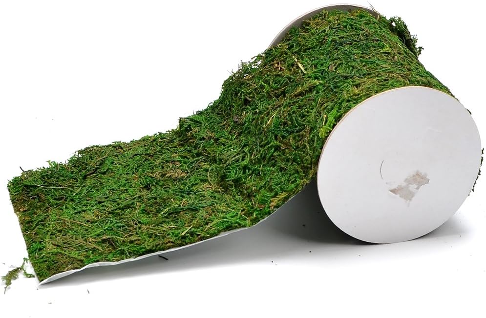 BYHER Roll of Green Moss for Fairy Gardens Wedding Other Arts and Crafts (10x120cm (4" W x 48" L))