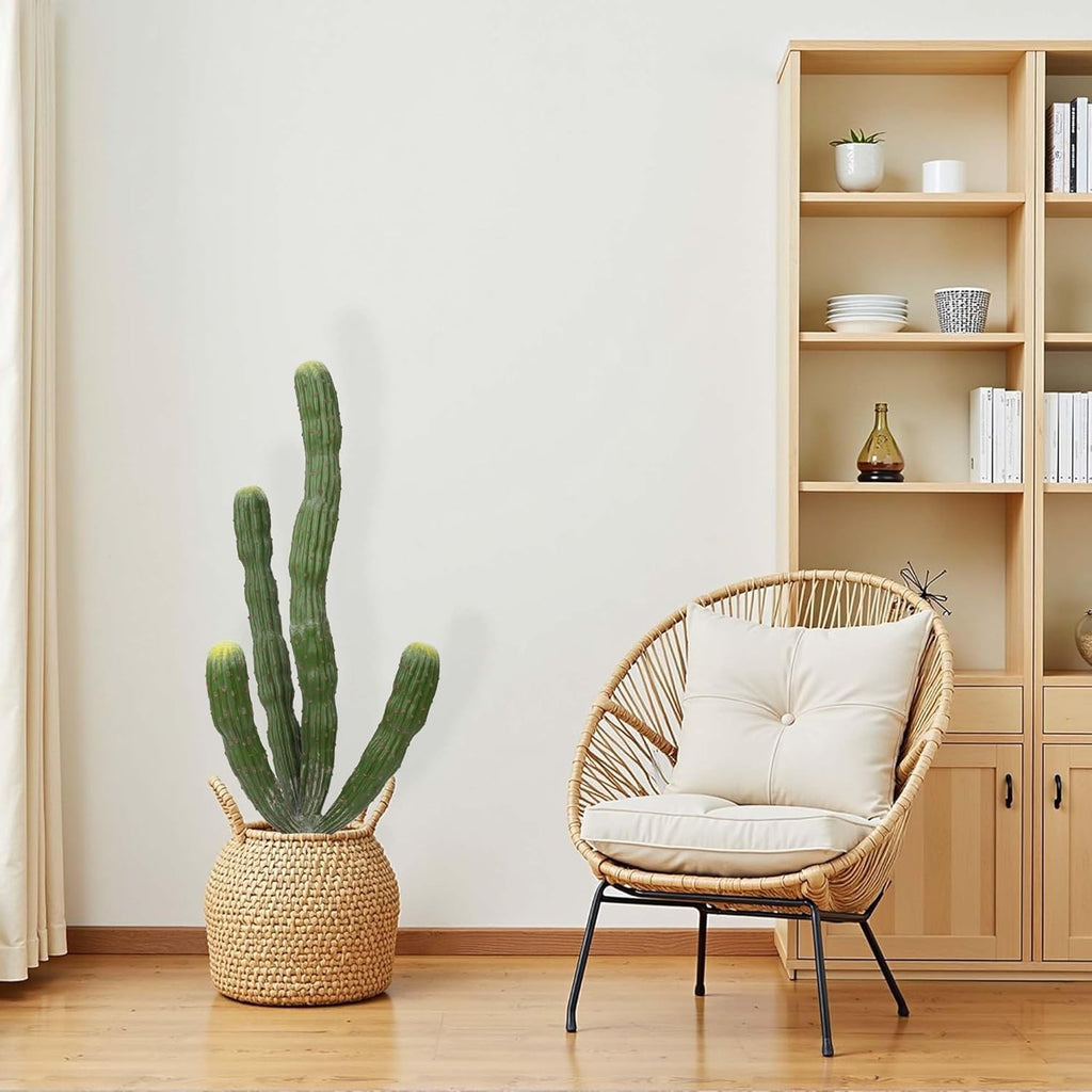 43Inch Artificial Cactus Faux Cacti Fake Cactus Saguaro Potted Plants for Indoor Outdoor Home Offices Store Decoration