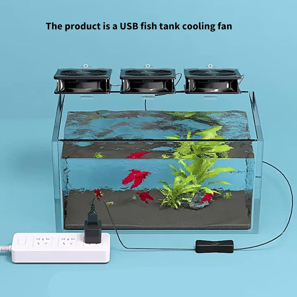 Small Aquarium Chiller Fan Cooling Fans for Aquariums Quiet Temperature Control Fish Tanks Cooling Fan