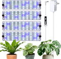 DOMMIA Grow Lights, 40W Linkable Grow Lamps for Indoor Plants Full Spectrum, 6/12/16h Timer, Dimmable Ultra-Thin Plant Light for Indoor Growing, Bluish White, 2-Set