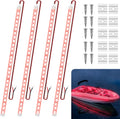 Boat Marine Submersible Led Strip Lights, 4 Pcs 20 Inches 12V Super Bright Boat Interior Lights, IP68 Waterproof Marine Led Strip Lights Night Fishing Lights for Boats, Kayak (Red)