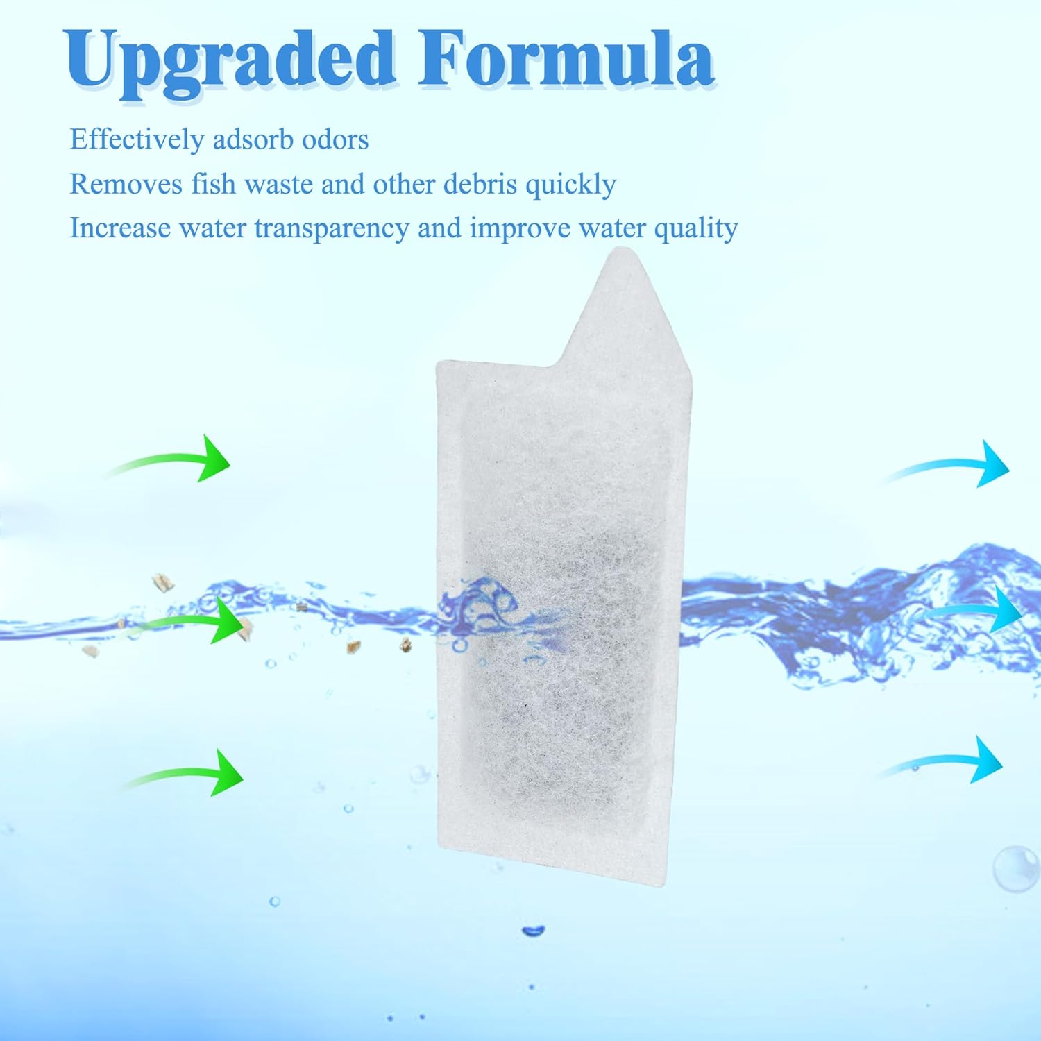 NewKe 10 Pack Small Replacement Cartridges for Tetra Whisper Small Fish Tanks Filter; S Size Filter Cartridge Refills for Aquarium Kits 3-10 Gallons Fish Tanks and for small tanks and filters