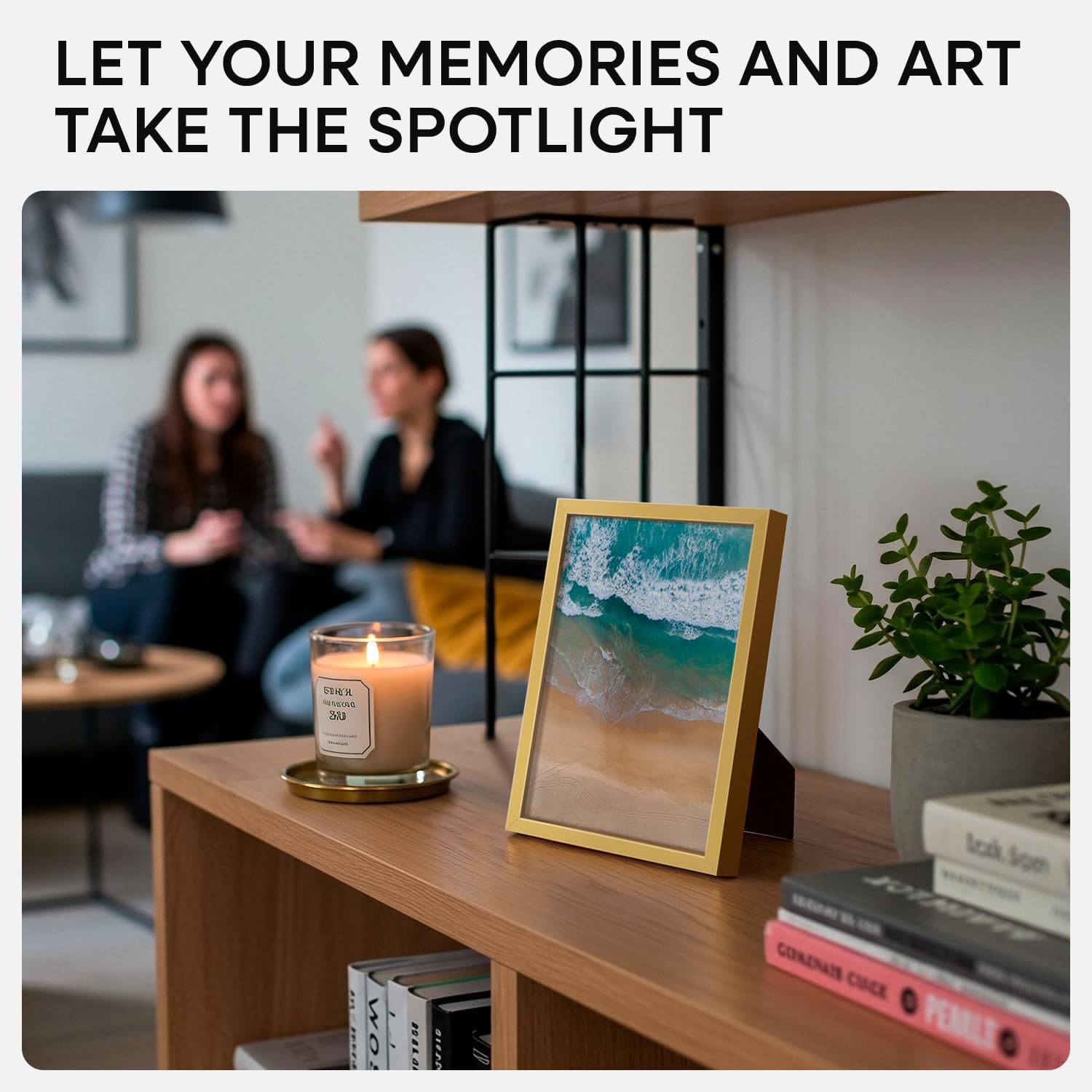 Homeforia A5 Picture Frame Gold, High End Metal 5.8 x 8.3 Frames Matted to 4.1 by 5.8 inch Photo, A5 Frame with Mat A6, 5.8x8.3 Poster Frames, 8.3x5.8 Display Frame, Tempered Glass, Wall Kit, Set of 3