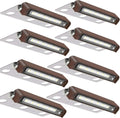 LED Retaining Wall Lights 8-Pack, 7 Inch 5W Hardscape Paver Lights, 5CCT 2200K-5000K, 270° Rotatable Low Voltage 12-24V Outdoor Step Lights, ETL Listed Landscape Lights for Deck Stairs Patio