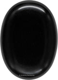 Amazing Gemstone Black Agate Crystals and Healing Stones - Large Palm Stone Crystals Piedra - Crystal for Good Luck, Balanced Positive Energy, Meditation - Unique Stocking Stuffers, Gifts for Women
