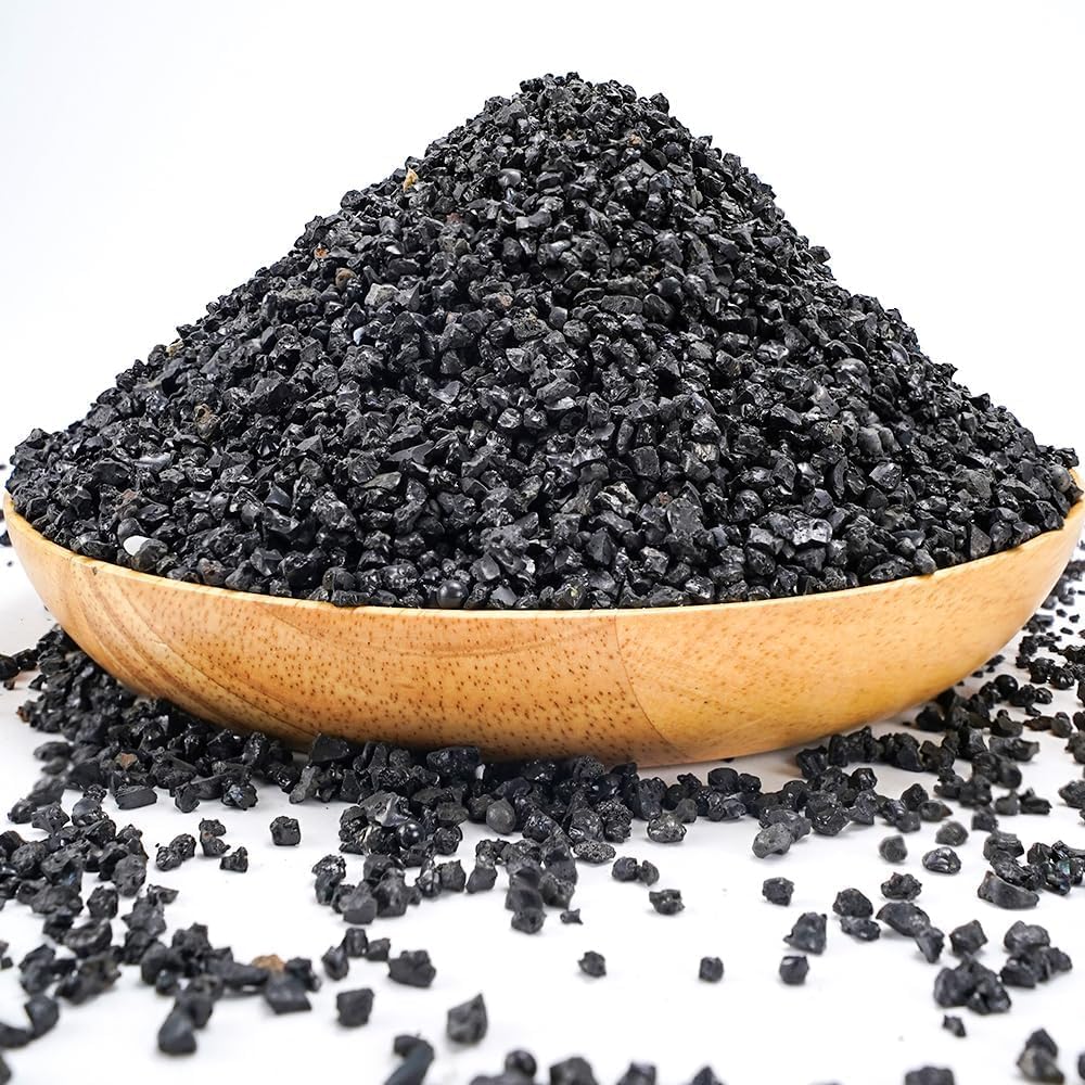 TOYPOPOR 2.2 lb Black Lava Pebble Vase Filler Pebbles Stones Crafting Floral Arranging Home Decor Decorative Colored Crushed Stones Special Black Aquarium Gravel for Freshwater Aquariums