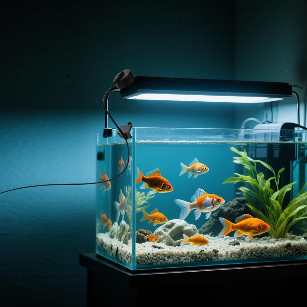 LED Aquarium Light with Blue and White Modes Mini Fish Tank Lamp for Small Betta and Shrimp Tanks Portable Compact Aquarium Illumination