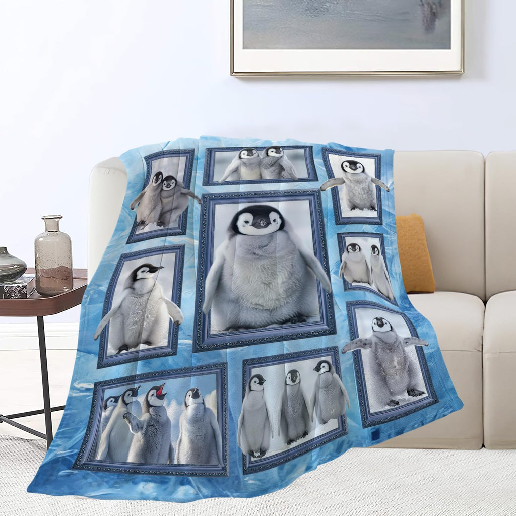 Penguin Blanket Penguin Throw Blanket Gifts for Girls Women Kids Boys Adults Men Super Soft Cozy Plush Fluffy Fuzzy Fleece Blanket Home Decor 40''X50''
