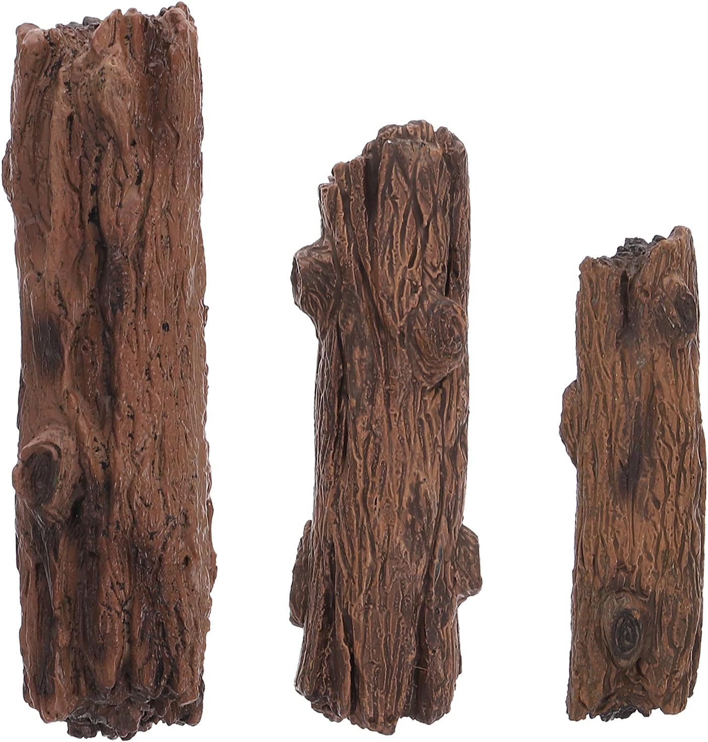 DOITOOL 3Pcs Tree Stumps, Fairy Garden Miniature Tree Stump Decor Dollhouse Supplies Micro Landscape Decor Mini Resin Terrariums Bonsai