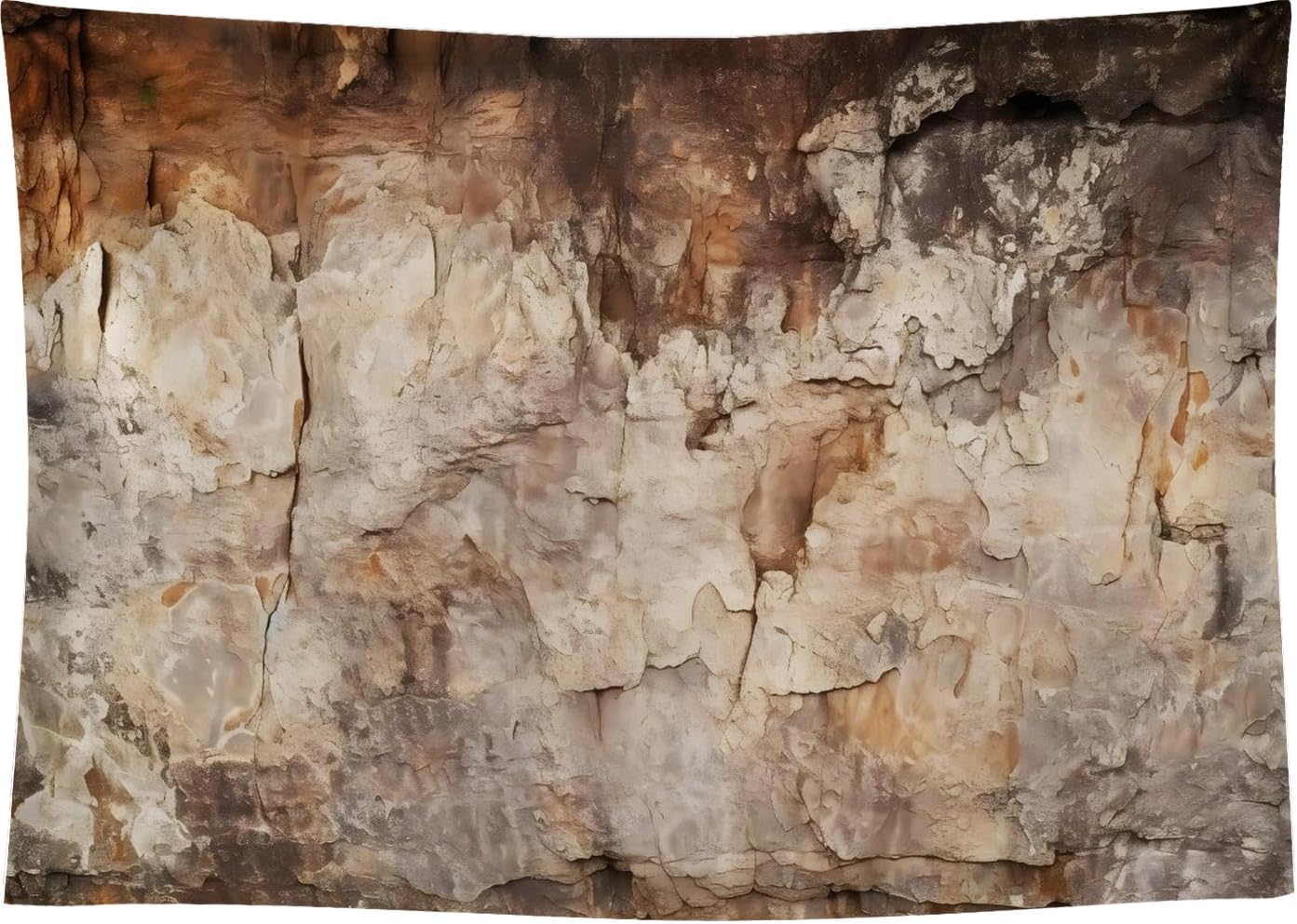 CapiSco Archeology Cave Wall Backdrop 7x5FT Vintage Brown Stone Texture Rock Stone Wall Archeological Background for Photography Western Theme Party Decorations Banner