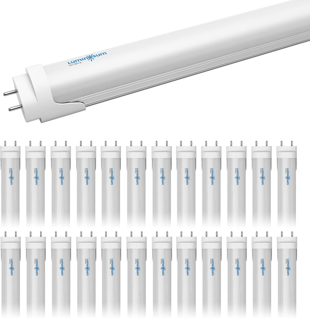 T8 LED Tube Light Bulbs 4 Foot 20W 40W Equivalent 4000K Natural White 2000LM, T8 T10 T12 Fluorescent Replacement, Dual-end Powered Ballast Bypass, Frosted Cover ETL Listed for Shop 25-Pack