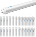 T8 LED Tube Light Bulbs 4 Foot 20W 40W Equivalent 4000K Natural White 2000LM, T8 T10 T12 Fluorescent Replacement, Dual-end Powered Ballast Bypass, Frosted Cover ETL Listed for Shop 25-Pack