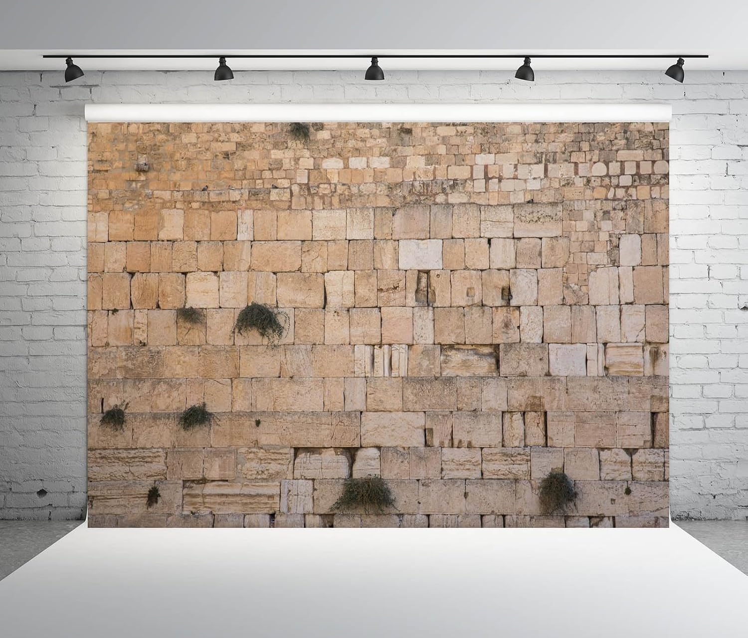 7x5ft Fabric Western Wall Jerusalem Cityscape Backdrop for Photography Ancient Jerusalem Israel Wailing Wall Background for Party Decoration Photo Studio Props
