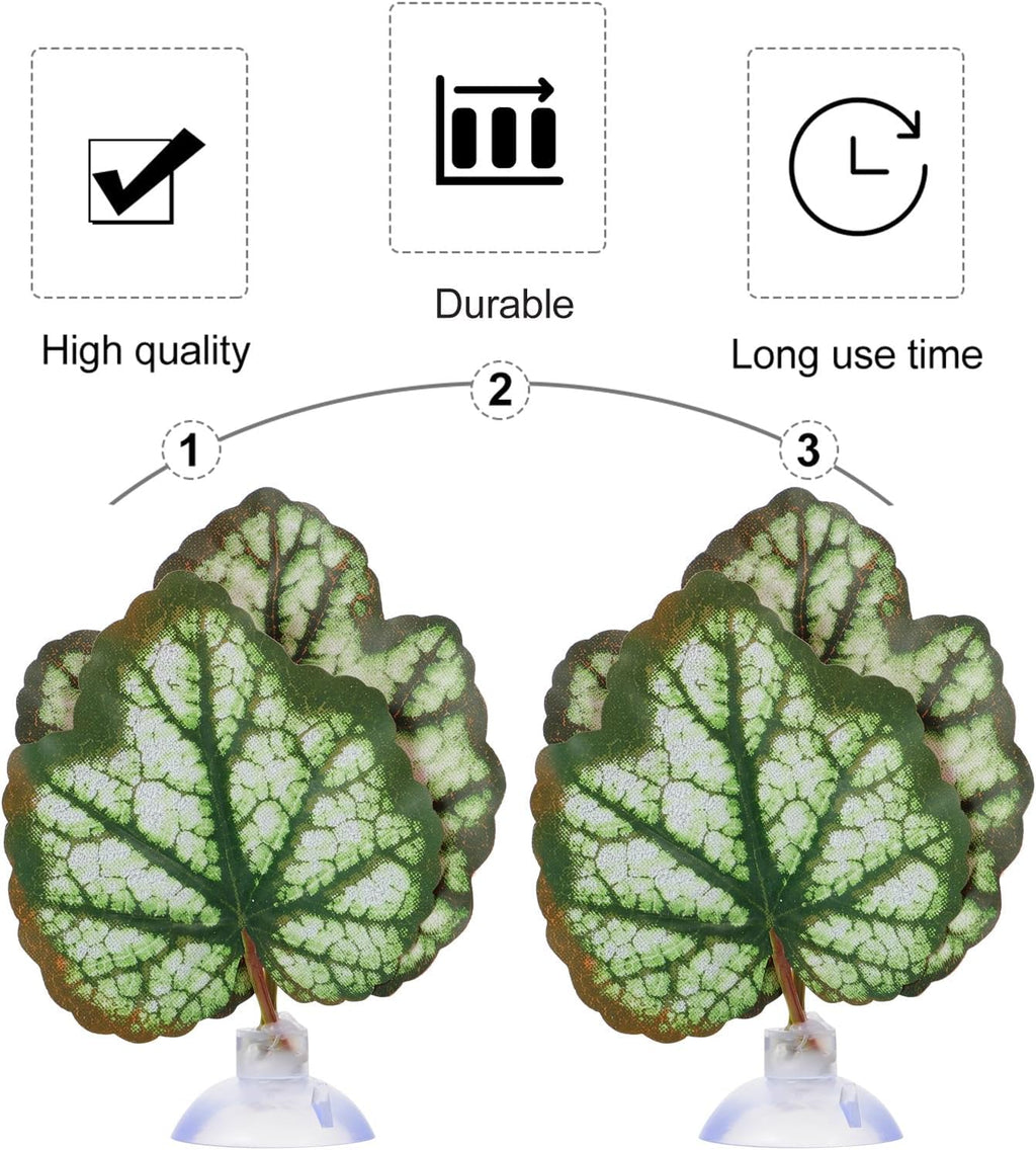 balacoo 2 Pcs Betta Fish Leaf Pad: Aquarium Betta Leaf Hammock with Suction Cup, Simulating Natural Habitat for Beta Resting Spawning Breeding Sleeping (Green)