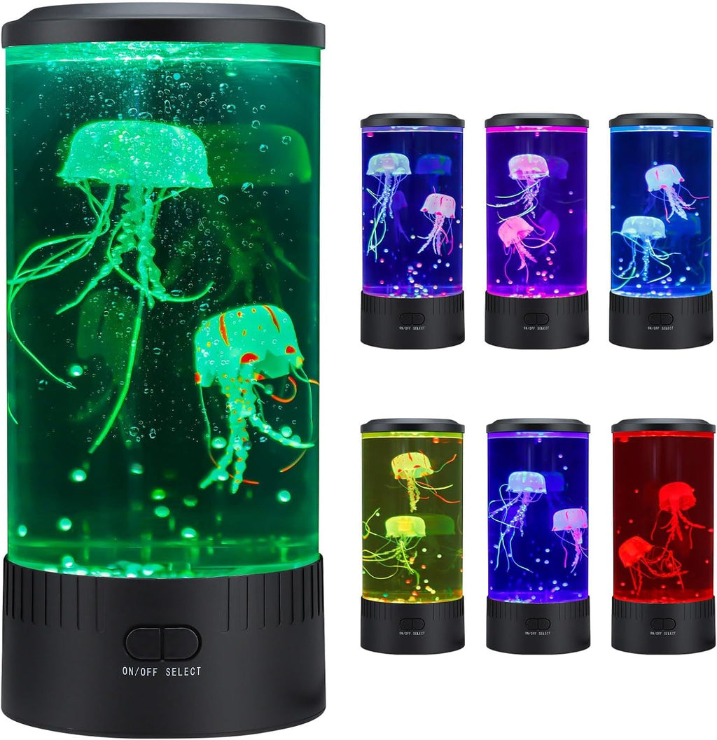Jellyfish Lamp - 7 Colour, 5 Level Brightness Mood Night Lights for Home, Office, Aquarium, Tank, Birthday Gifts