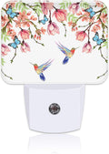 Hummingbird and Blue Butterfly Plug in Night Lights, Wisteria Flowers Nightlight Plug Into Wall Dusk to Dawn Sensor for Kid Girls Boys Women Bedroom,Hallway,Kitchen,Bathroom,Stairs Decor