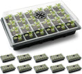 10 Pack XL-Cell Seed Starter Tray, 240 Cells Seedling Trays (2'' Each Cell) with Humidity Dome & Vented Lid, Mini Greenhouse Propagator for Plant Growing, Gardening Supplies