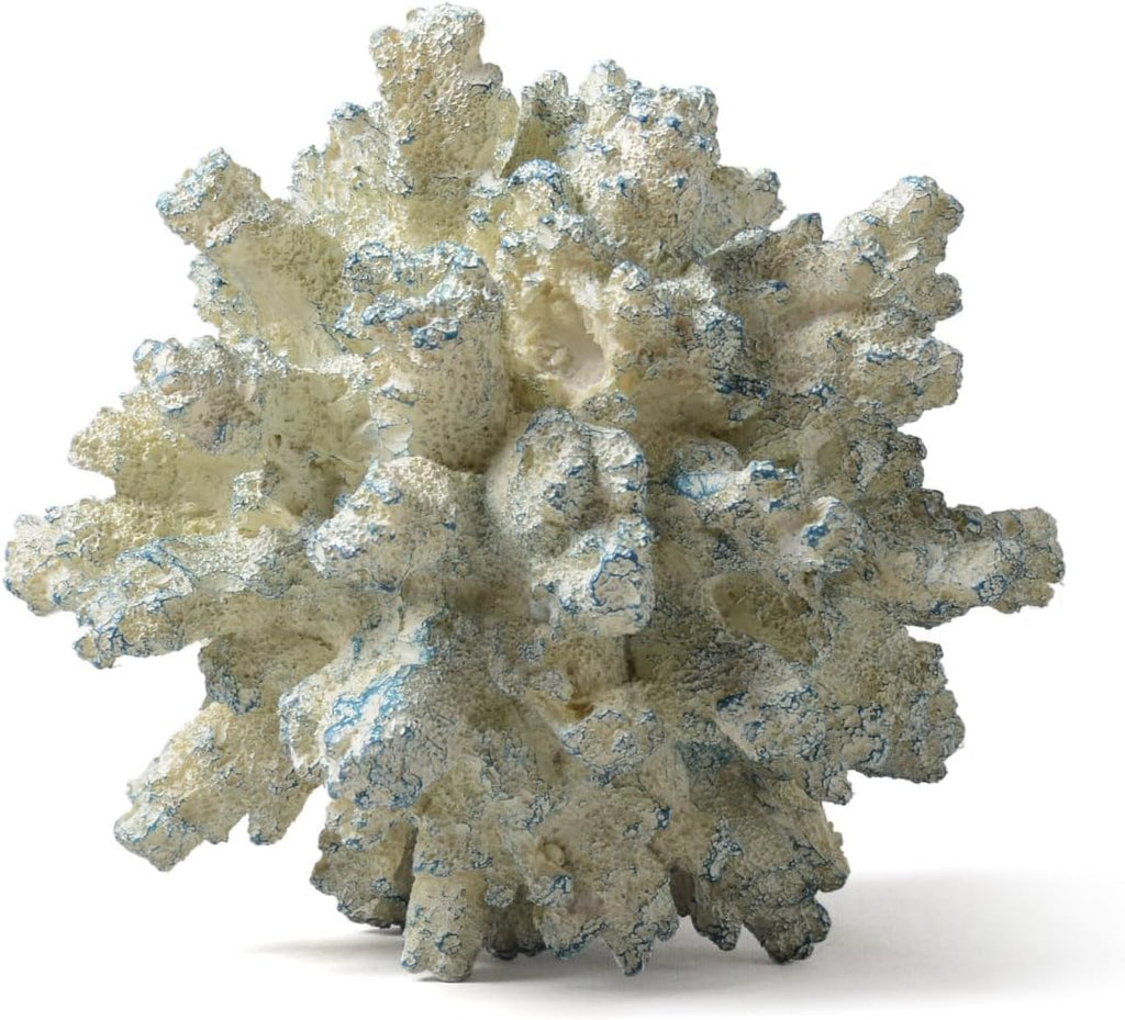 HAUCOZE Artificial Coral Decor Ocean Sculpture Arts Modern Gifts Polyresin Blue 7.1 inch