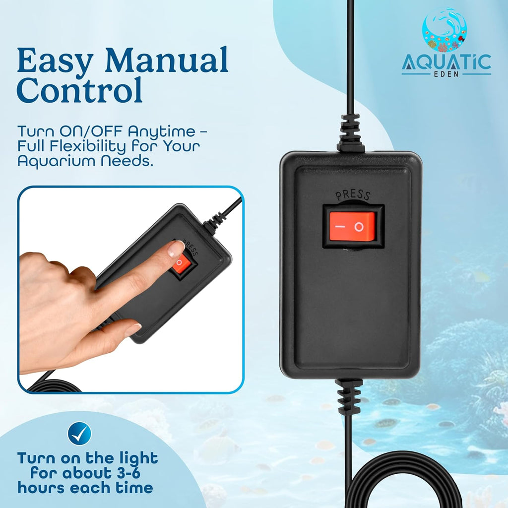 3W Mini UV Light for Aquariums – UV-C Light with 9.84 ft Cord for Use in Filters, Sumps, and Small Ponds | Clears Green Water, Removes Cloudiness and Promotes a Healthy, Clear Tank for Fish and Plants
