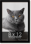 wallsthatspeak 8x12 Black Picture Frame for Puzzles Posters Photos or Artwork