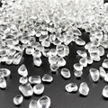 Glass Stones, 0.85LB/385g Clear Aquarium Gravel Rocks, Clear Pebbles for Fish Tank, Sea Glass for Vase Filler Craft