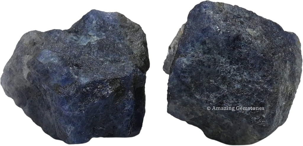 Amazing Gemstone Iolite Raw Crystals and Healing Stones, Natural Rocks for Tumbling and DIY Raw Stones and Crystals (5 Pieces)