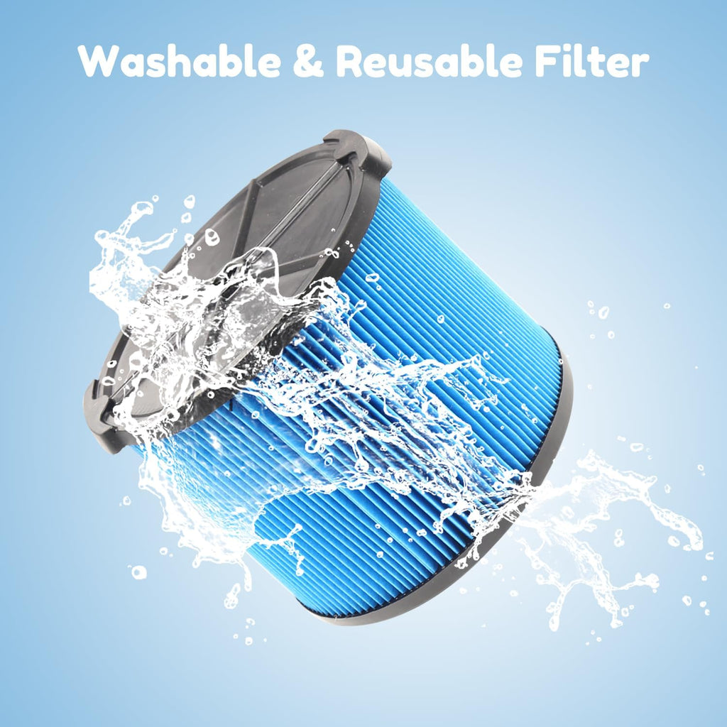 VF3500 Filter Replacement Kit for Ridgid 3–4.5 Gallon Wet/Dry Shop Vacuums – Includes VF3500 Filters, 26643 Foam Filter Sleeves, Replaces WD4050 WD3050 WD4080 WD4522 4000RV 4500RV WD4070