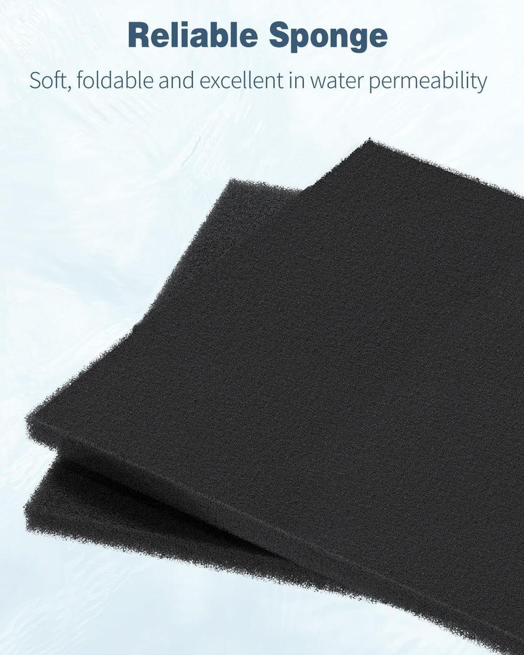 Pawfly 1 Pack Aquarium Sponge Filter Pad, Cut-to-Size Foam for Fish Tank Filters, Bio Filter Media Foam Sponges, Sponge Filter Floss Roll for Sumps Ponds （20" x 20" x 1"（20 PPI））