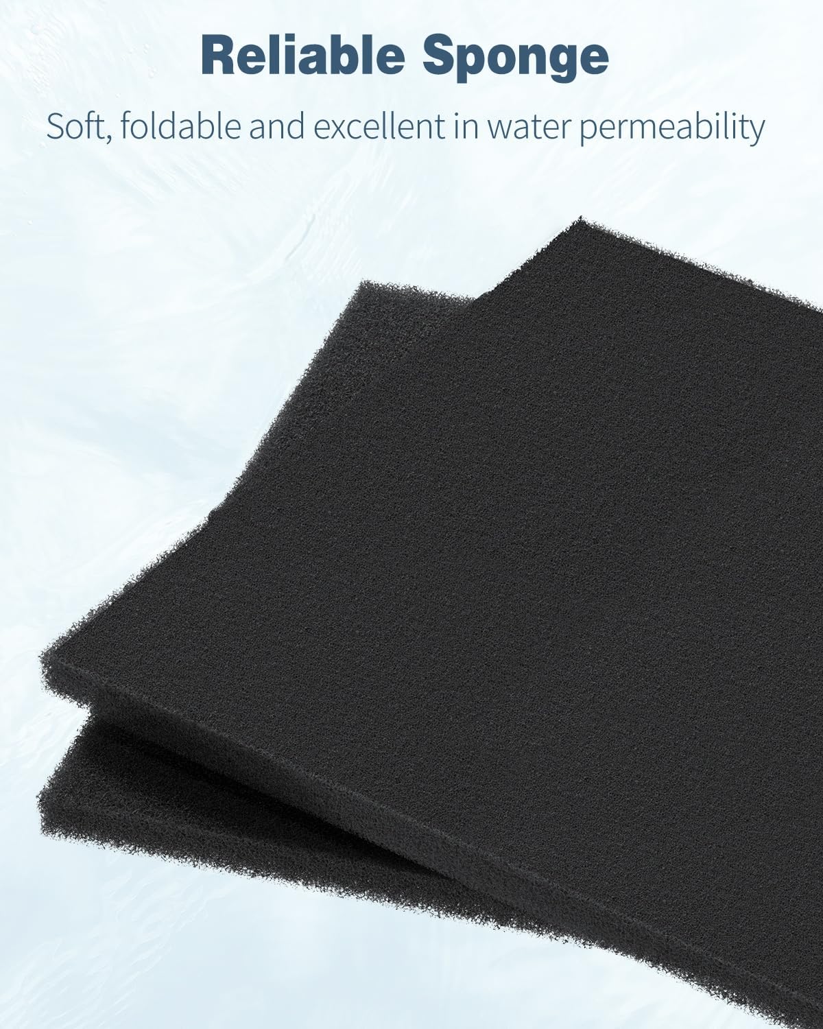 Pawfly 1 Pack Aquarium Sponge Filter Pad, Cut-to-Size Foam for Fish Tank Filters, Bio Filter Media Foam Sponges, Sponge Filter Floss Roll for Sumps Ponds （20" x 20" x 1"（20 PPI））