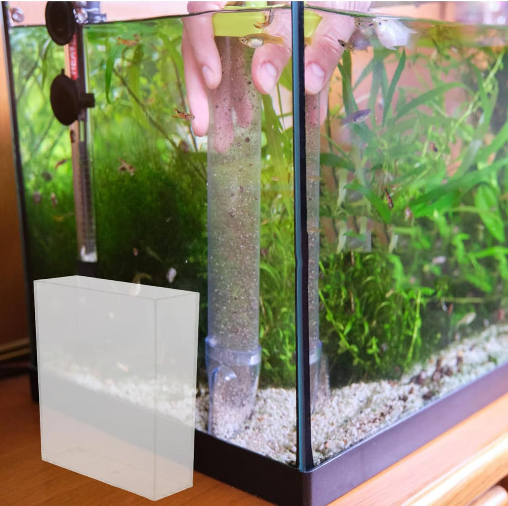 Kisangel Portable Transparent Fish Observation Box Small Lightweight Betta Fish Tank Breeding Container Easy to Use for Aquarium and Desktop Viewing