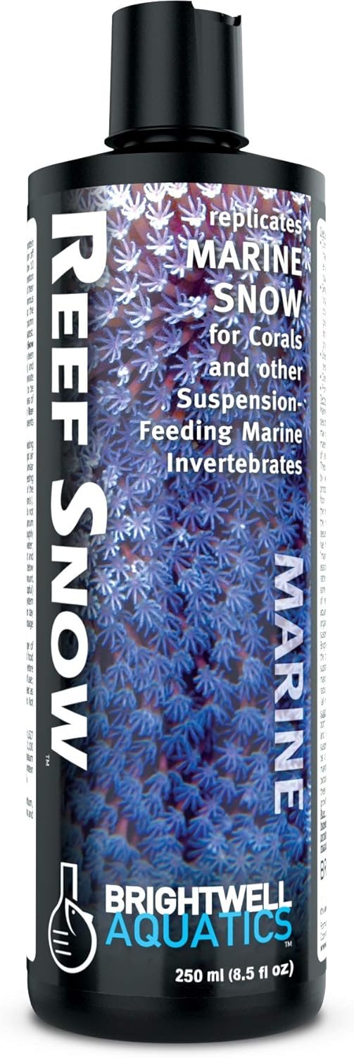 Brightwell Aquatics Reef Snow – Nutrient-Rich Supplement for Corals, Clams, Tube Worms, Sponges & Suspension Feeders – Supports Soft Tissue & Skeletal Growth in Reef Aquariums – 250 ml