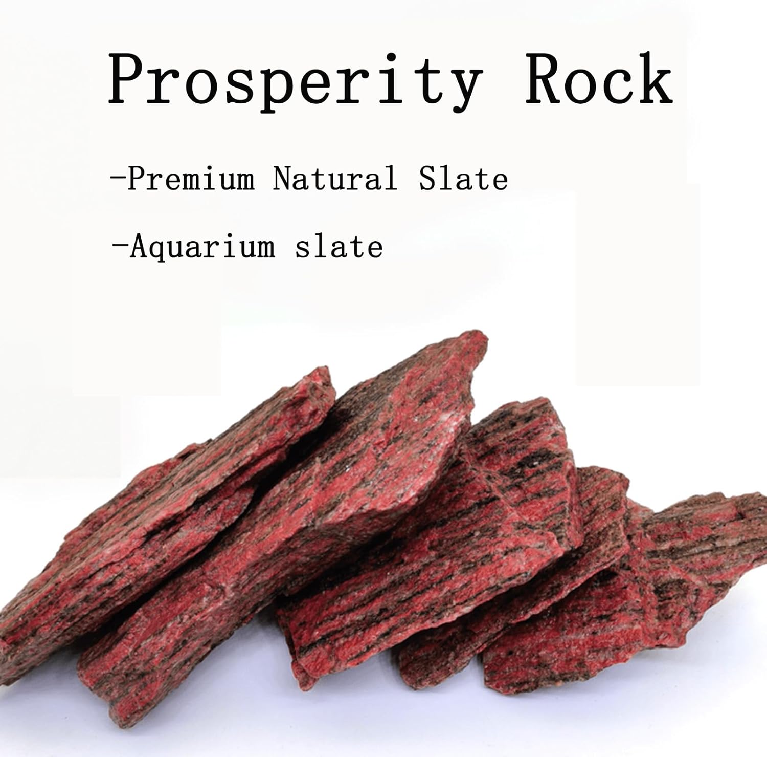 Natural Aquarium Rock for Aquarium, Landscape Model, Fish Tank Decoration, Amphibian Breeding - Slate Size 2" to 10" (20 lb)