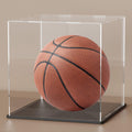 Acrylic Display Case, 11x11x11 Inch Cube Acrylic Boxes for Display, Clear Display Cases with Matte Black Base and Lid for Collectibles and Figures
