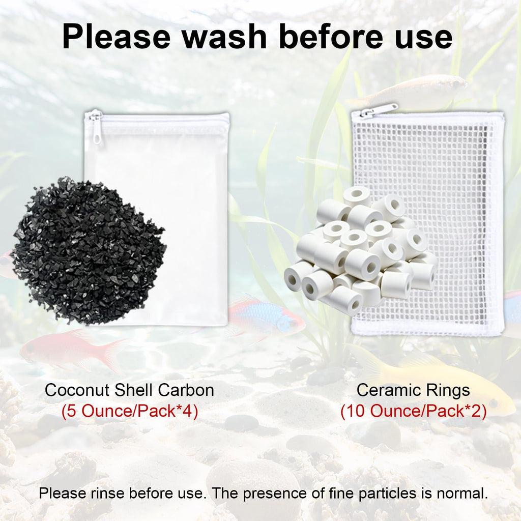 46-Pack Filter Media Kit Replacement for Fluval 406/407 Canister Cilter, Includes Nitrite, Phosphate & Ammonia Absorbing Pads