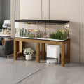 FORRTY Solid Wood Aquarium Stand – Heavy Duty Wooden Fish Tank Stand | Reptile Cage Stand | Indoor Plant Stand | Printer Table | Multi-Purpose Storage Rack | Brown/Natural | 12"-59"(30-150cm) Width(Br
