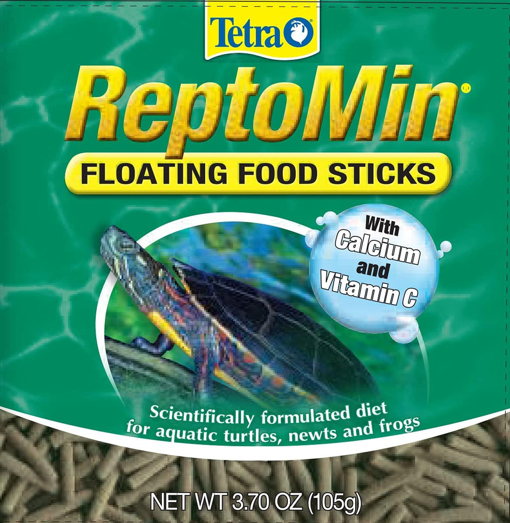 Tetra ReptoMin Floating Food Sticks, Food for Aquatic Turtles, Newts and Frogs, 3.7 oz (Pack of 2)