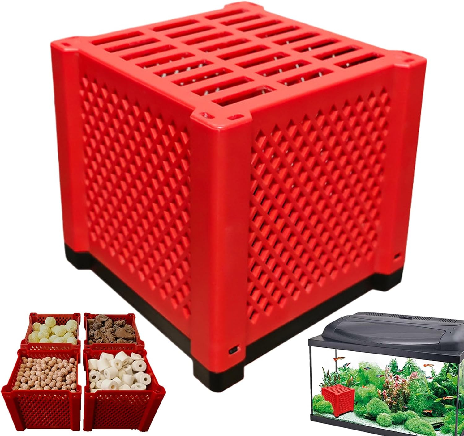 Activated Carbon Cube - Structure Charcoal Deodorizer | Aquarium Filter Media | Reusable Purifier Betta Bowl Small Tank Pond Purification System Water Freshness Enhancer Clarity