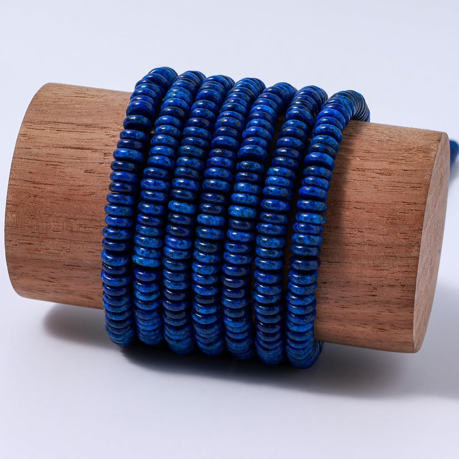 Natural Lapis Lazuli Disk Stone Spacer Beads 6x2mm 38cm/str Flat Rondelle Loose Semi Gemstone Caps for Making Bracelets Necklace