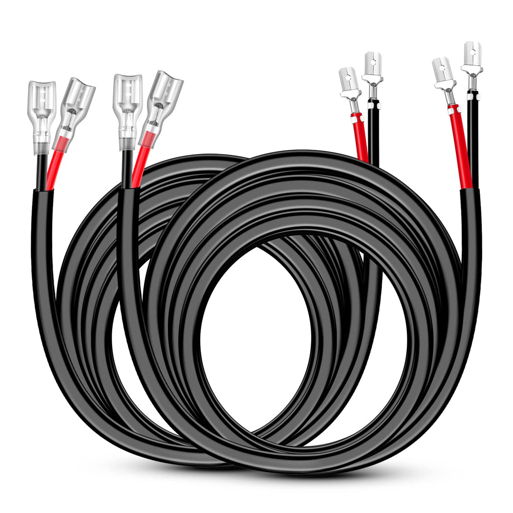 Nilight LED Light Bar Wiring Harness 2 PCS 12 AWG Extension Kit 10 Feet for Off Road Work Lights Driving Fog Boat Lighting