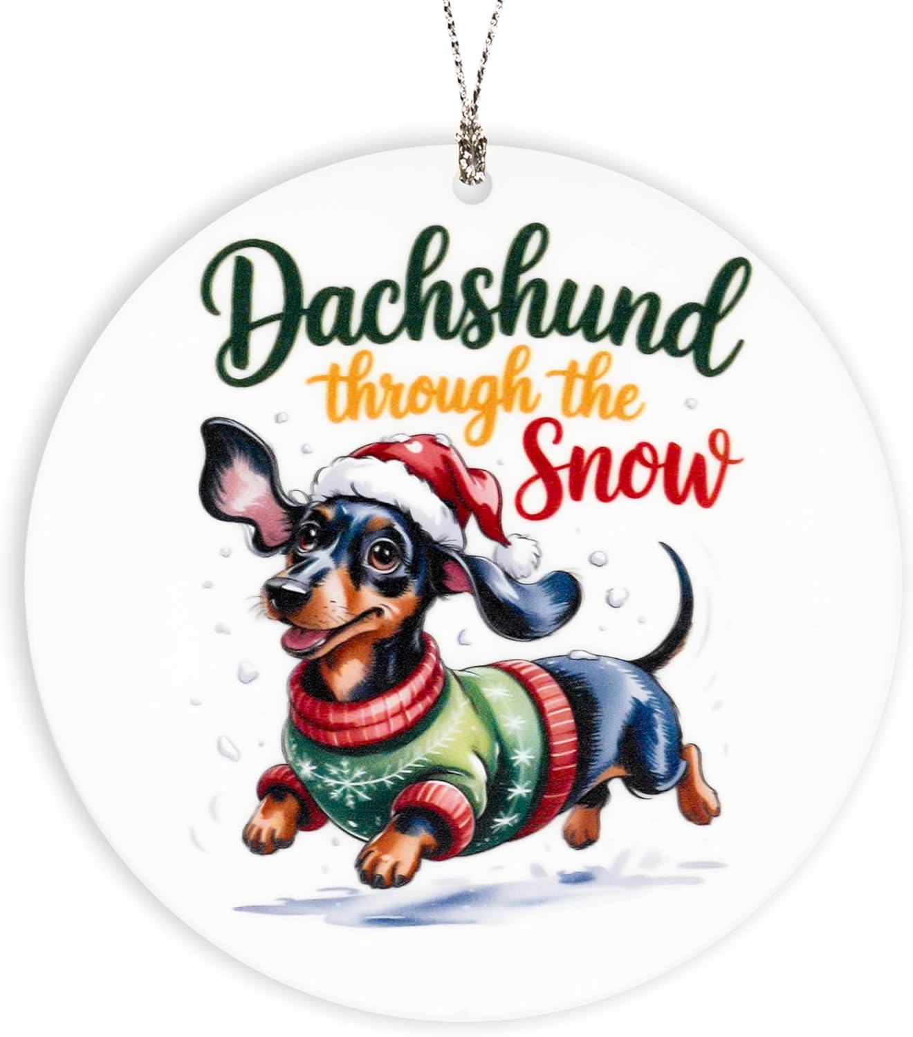 Dachshund Ornament, Weiner Dog Gifts, Dachshund Gifts for Women, Funny Christmas Dachshunds Decor, Wiener Dog Christmas Ornament, Holiday Dogs Lovers Gift Idea, Cute Puppy Decorations for Tree 2025
