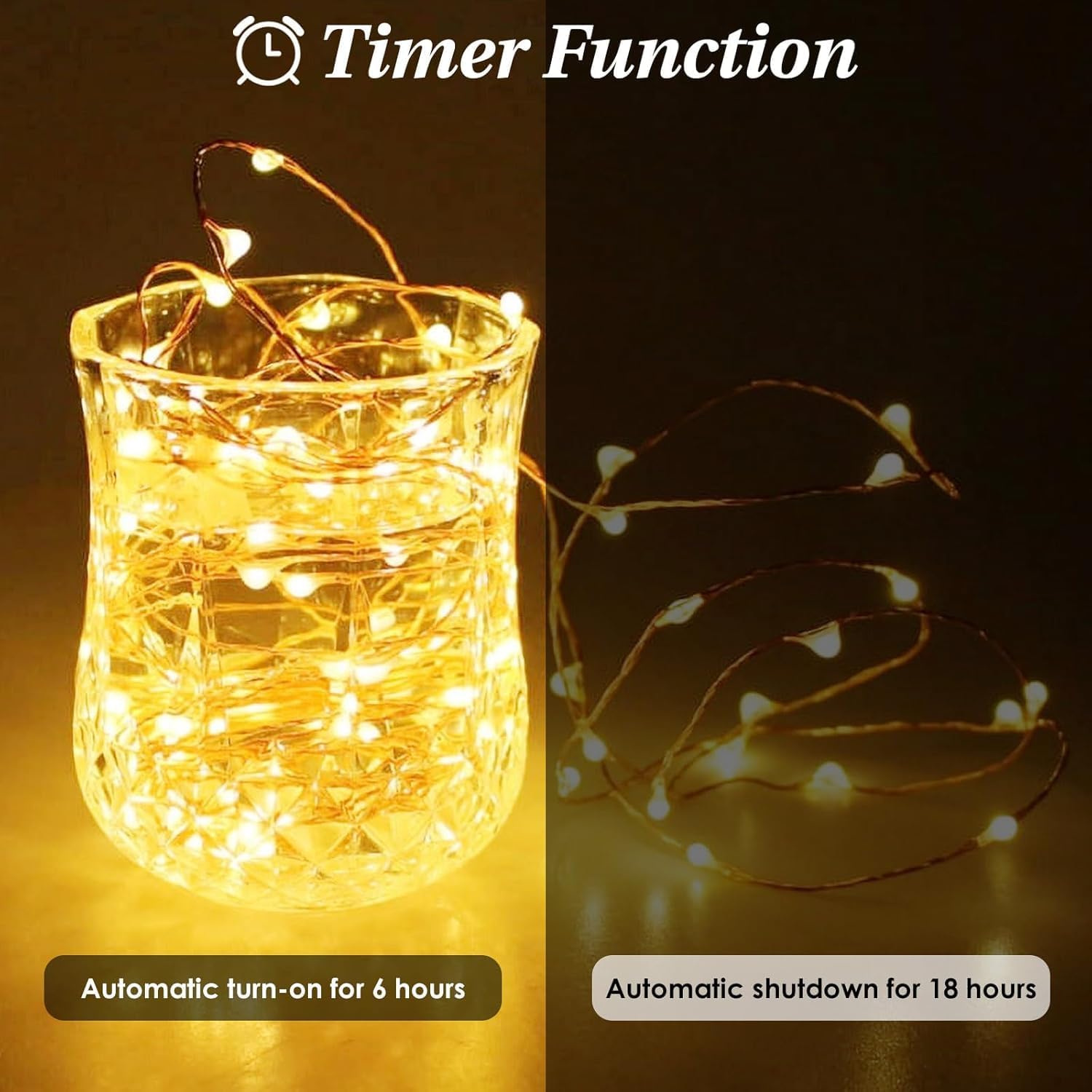 6 Pack Total 120FT 360LED Fairy Lights Battery Operated with Rmote, Waterproof Twinkle Lights with Timer Indoor Outdoor, Cuttable String Light for Bedroom, Classroom, Wedding, DIY, Christmas Decor