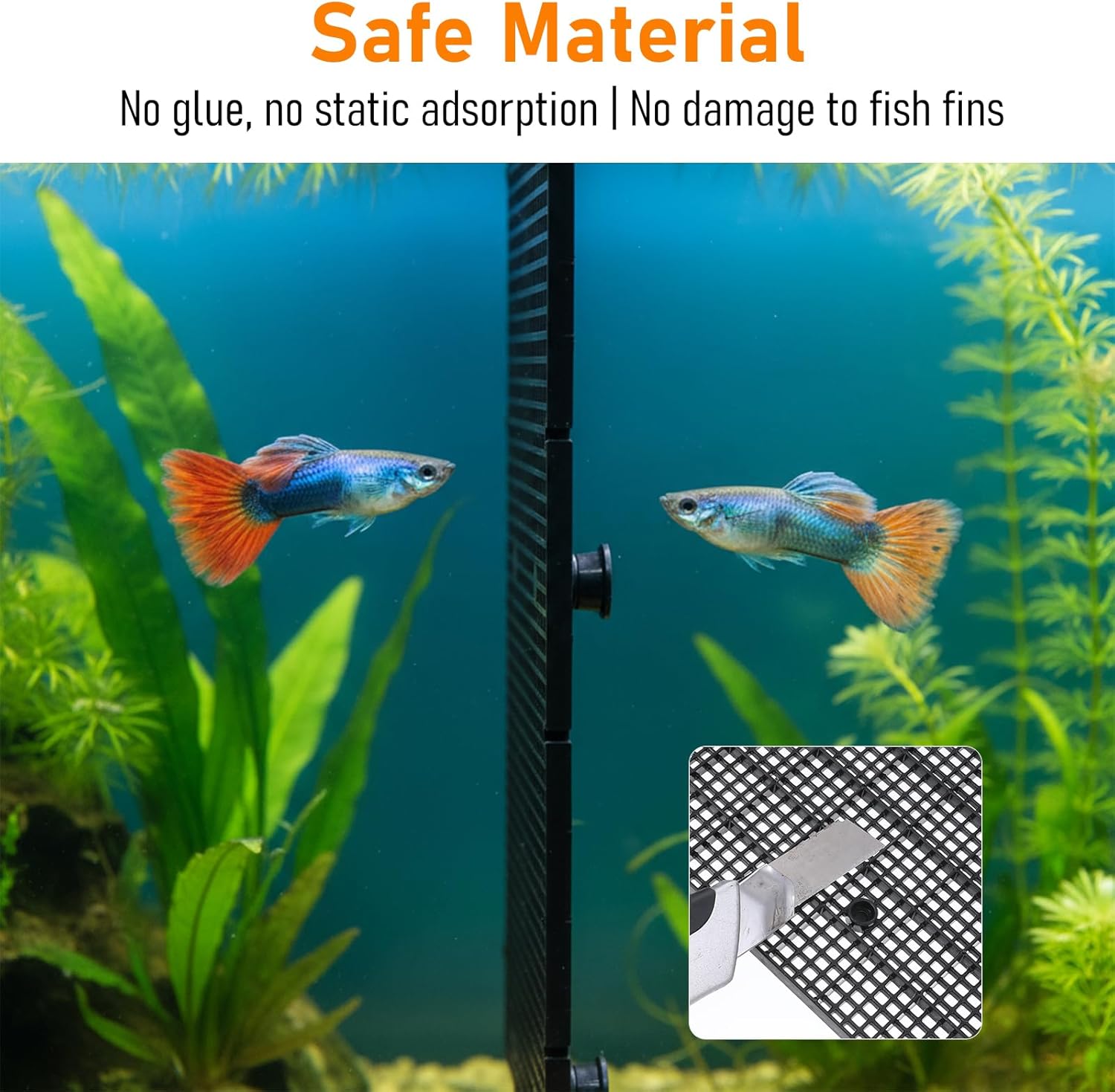 10Pcs Plastic Aquarium Grid Egg Crate with Brackets, Fish Tank Divider Panel for Bottom Filtration, Tank Separation and DIY Aquascaping