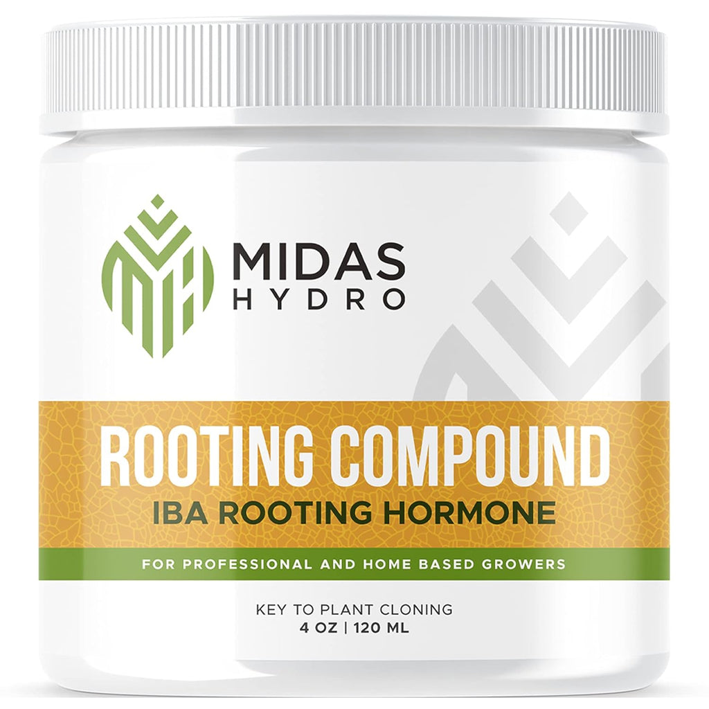 Rooting Hormone for Cuttings – .35 IBA Rooting Hormone - Cloning Gel Key to Plant Cloning - Midas Hydro Rooting Hormone for Cuttings 4oz - Rooting Gel for Professional and Home Based Growers